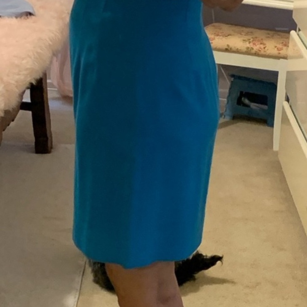 Turquoise pencil skirt